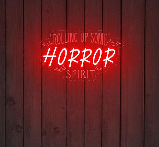 Discover Horror Spirit Neon Sign: Spooky Halloween LED Light