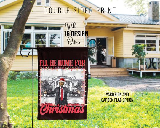 Discover Trump Christmas Garden Flag - Patriotic Republican Holiday Decor