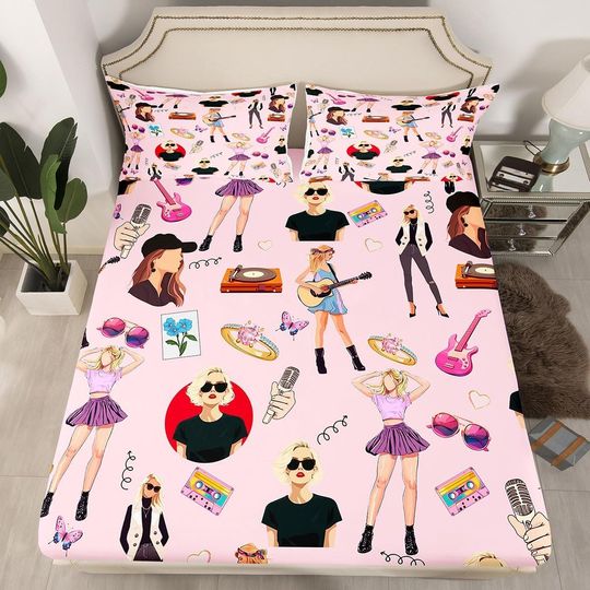 Discover jejeloiu Music Bedding Set Twin Girls Singer Bed Cover Gifts