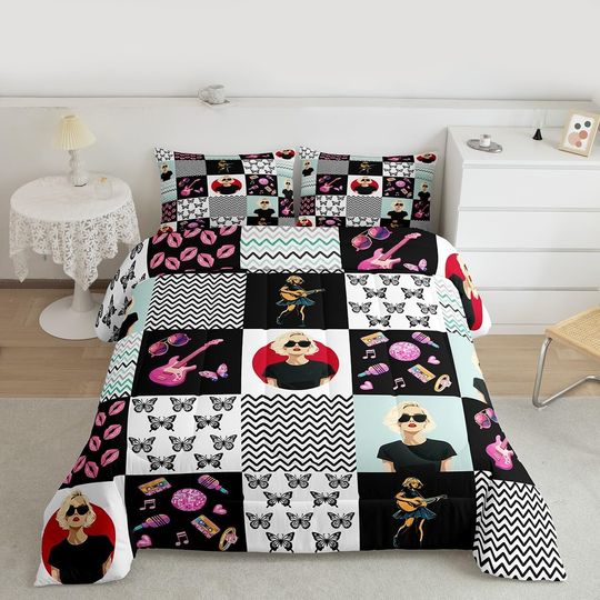 Discover jejeloiu Girls Music Bedding Set Full Singer Comforter Gifts