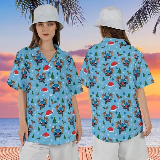 Discover Merry Stitchmas Hawaiian Shirt, Disney Lilo and Stitch Aloha Hawaii Shirt, Summer Vacation Hawaii Shirt, Aloha Hawaiian Shirt