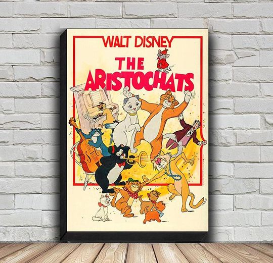The Aristocats Movie Poster, HD Wall Art Painting For Home Decor