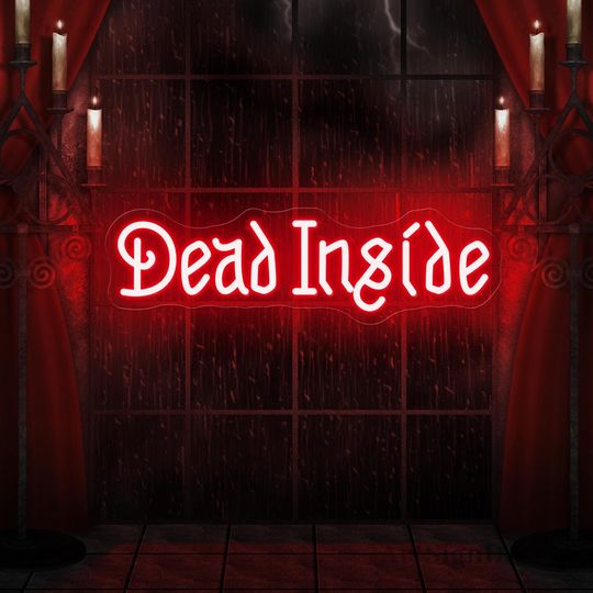 Discover Dead inside Neon Sign Dead inside Neon ,Gothic home decor Spooky room Decor,Haunted Mansion decor,Halloween Goth Decor Halloween Party gift