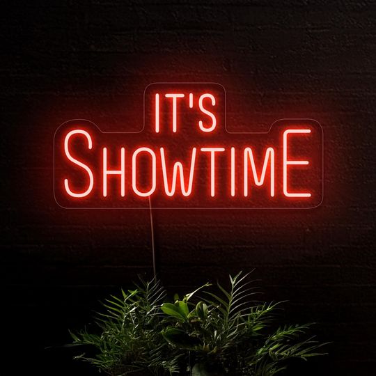 It's showtime neon sign, Halloween neon sign, Spooky neon sign, Beetlejuice neon sign, Halloween gift, Showtime decor, Halloween art decor