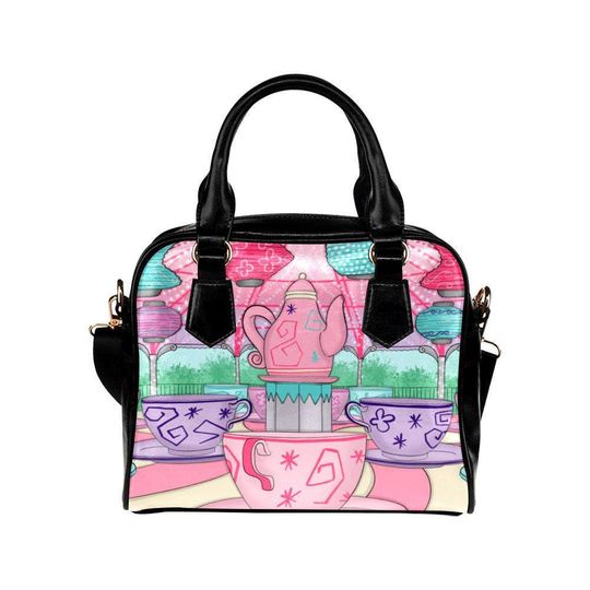 Discover Spinning Teacups Crossbody Dome Bag | disney world disneyland alice in wonderland tote shoulder cross body bag purse cosplay