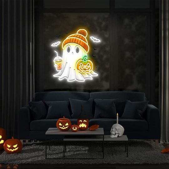 Discover Cute Ghost Neon Sign Gifts, Funny Spooky Neon Sign, Womens Ghost Neon Led, Spooky Season Gifts, Halloween Party Neon Sign, Fall Ghost Neon