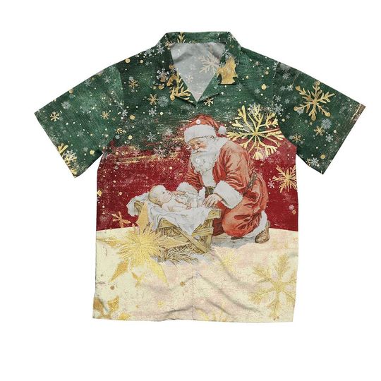 Discover Hawaiian Shirt, Xmas Hawaiian Shirt, Hawaiian Christmas Shirt, Funny Hawaiian Shirt, Woman Hawaiian Shirt, Santa Hawaiian Shirt, Xmas Vibes