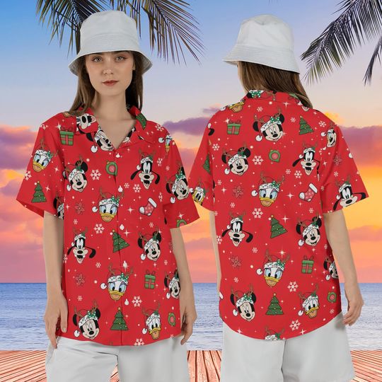 Discover Disney Mickey And Friends Christmas Hawaiian Shirt, Disney Halloween Hawaii Shirt, Aloha Hawaiian Shirt