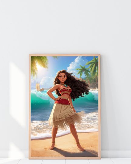 Moana - Fantasy Princess Poster - Disney Inspired Fan Art