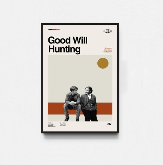Discover Good Will Hunting Poster, Movie Poster, Midcentury Art, Minimalist Art, Retro Poster, Vintage Poster, Wall Decor
