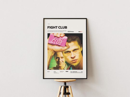Discover Fight Club Movie Poster | David Fincher's Fight Club Poster Print | Special Design Film Poster | Glossy Paper Movie Poster | Wall Decor Idea