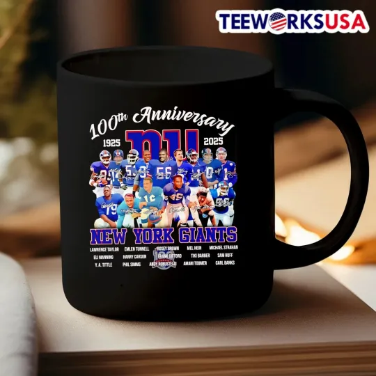 Discover 100th Anniversary 1925-2025 New York Giants Legend Players Mug