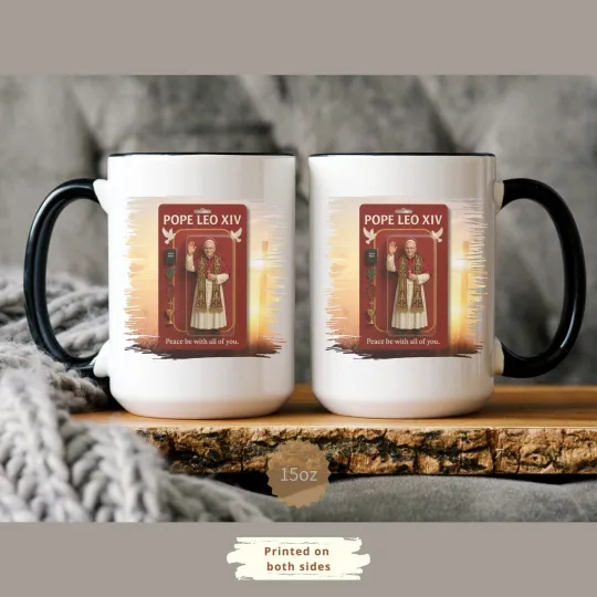 Discover Pope Leo XIV Ceramic Mug – Catholic Humor, American Pope Gift, Vatican Cup