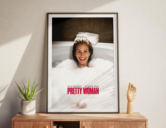 Discover Pretty Woman Movie Poster, Movie Lovers Gift, Printable Wall Art, Retro Poster, Richard Gere, Julia Roberts, Vintage Poster, Gift for Her