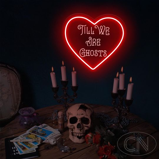 Discover Til We Are Ghosts Neon Sign, Gothic Decor, Gothic Wedding Sign, Halloween Neon, Halloween Home Decor, Wedding Gift, Engraved Neon Sign