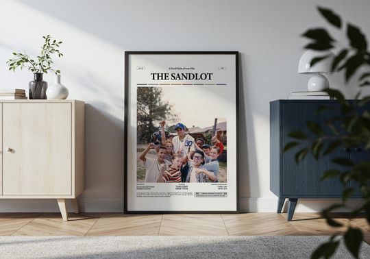 Discover The Sandlot Poster, David Mickey Evans Film Poster, Tom Guiry and Mike Vitar Starring The Sandlot Print, Family Movie Wall Art Idea