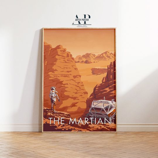 Discover The Martian Movie Poster: Matt Damon, Sci-Fi Space Art Print