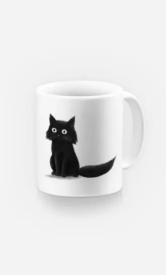 Discover White Ceramic Sitting Cat Mug