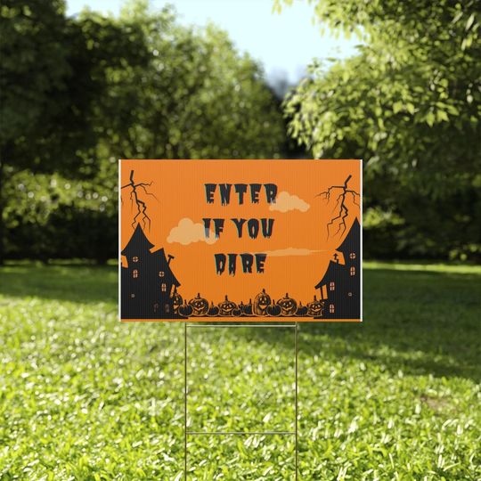 Discover Spooky Halloween Yard Sign