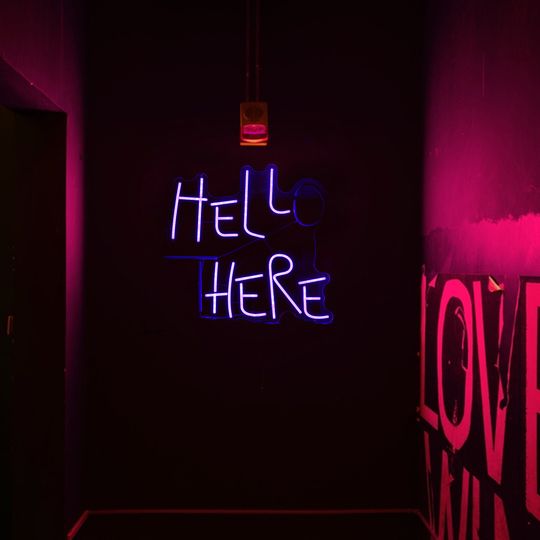 Discover Hello There Hell Here Neon Sign: Custom LED Party Light