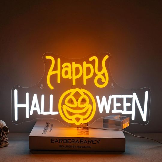 Discover Happy Halloween Neon Sign Custom,Halloween Party Decoration,Pumpkin Neon Sign,Halloween Neon Sign,Halloween Gifts,Halloween Neon Light,Sign