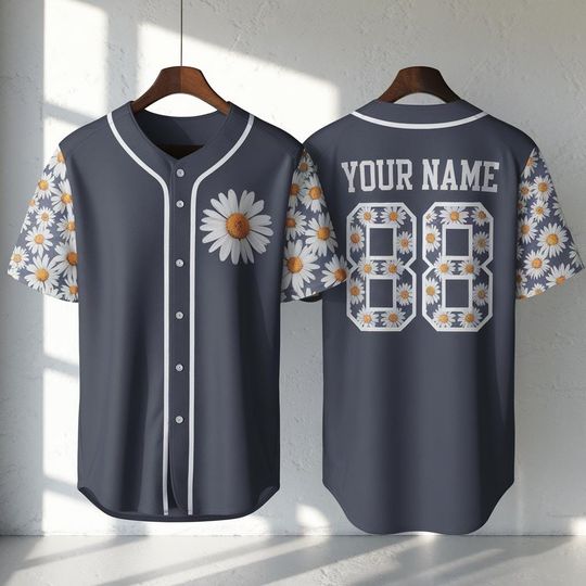 Discover Custom GD Flower Baseball Jersey, Kpop Jersey, Jersey For Kpop, Concert Outfit, VIP Fan Gift, Gift For Kpop Fans, Kids Youth Adult Jersey