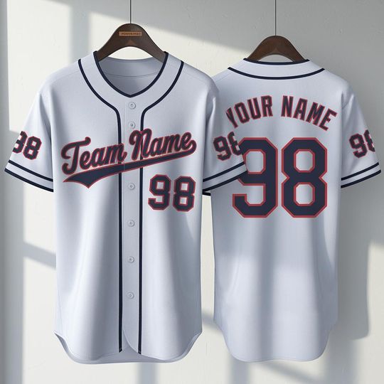Discover Personalized Vintage Baseball Jersey, Custom Braves 98 Team Jersey with Name and Number, Game Day Outfit, Kids Youth Adult Baseball Jersey