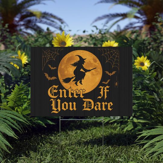 Discover Lawn Sign, Happy Halloween Yard Sign