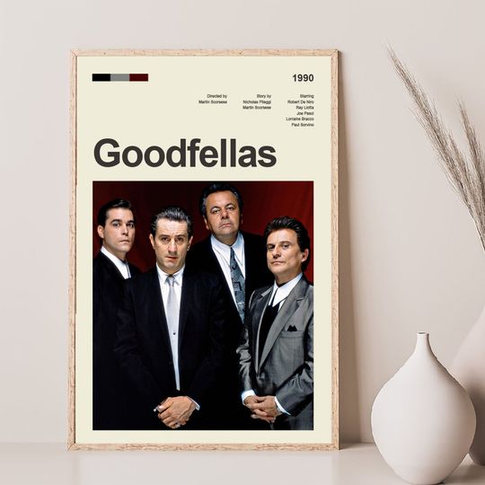 Mid Century Modern Goodfellas Movie Poster, Retro Movie Print, Modern Vintage Movie Posters