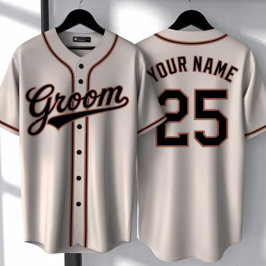 Custom Groom Matching Baseball Jersey, Groom Baseball Jersey for Wedding