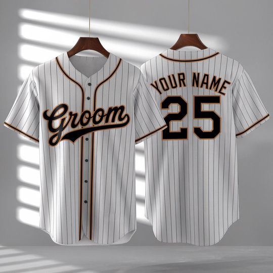 Custom Groom Matching Baseball Jersey, Bride Groom Baseball Shirts