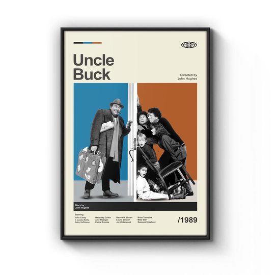 Discover Mid Century Modern Uncle Buck Movie Poster, Retro Movie Print, Modern Vintage Movie Posters