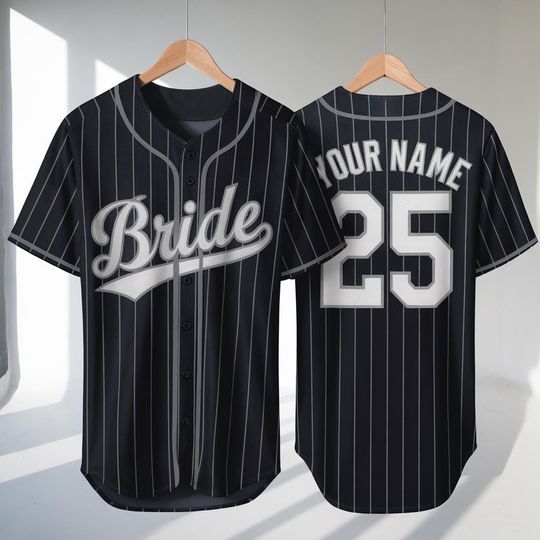 Custom Bride Matching Baseball Jersey, Bride Groom Baseball Shirts
