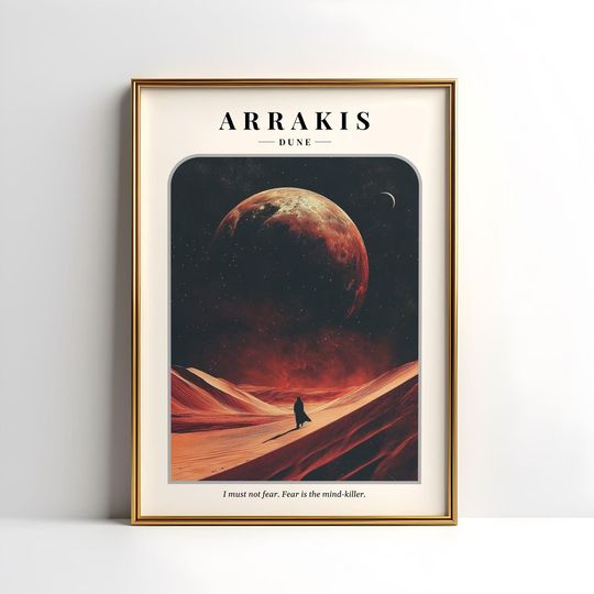 Discover Dune Arrakis Physical Movie Poster | Dune Movie Print | Dune Wall Art