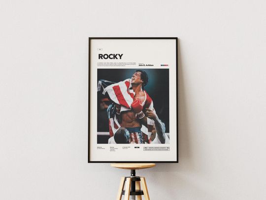 Discover Rocky Movie Poster | Sylvester Stallone's Rocky Movie Print | Special Design Poster | Glossy Paper Movie Poster | Wall Decor Idea