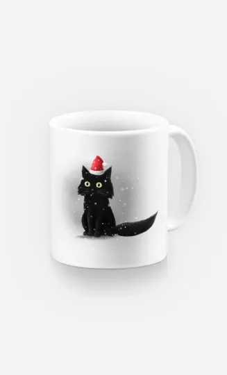 Discover White Ceramic Christmas Cat Mug