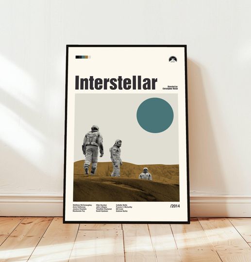 Discover Retro Interstellar / Movie Poster / Midcentury Modern Art / Minimalist Art / Vintage Print /  Retro Modern Poster / Gift for him