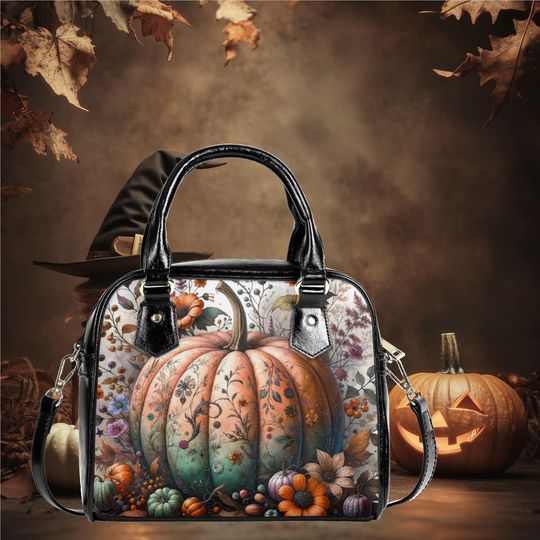 Whimsical Halloween Pumpkin Purse reading a book Satchel fun cute Shoulder satchel messenger purse satchel tote fun cute black    witchy
