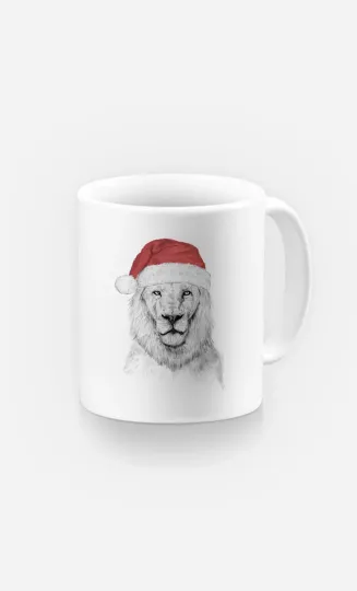 Discover White Ceramic Santa Lion Mug