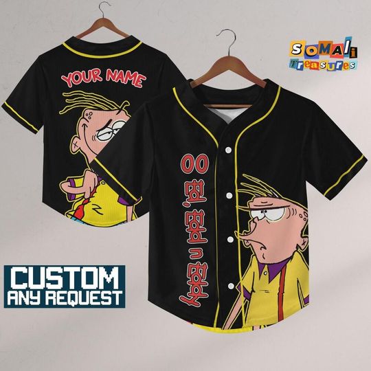 Discover Personalize Cartoon Eddy Insidious Jersey Baseball, Gift for kid Fans, Ed - Edd - Eddy Jersey, Family Jersey