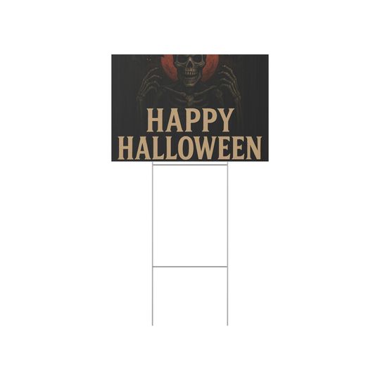 Discover Halloween Lawn Sign - Spooky Decor, Scary Yard Sign, Seasonal Yard Signage, Outdoor Halloween Decorations, Creepy Holiday Greetings