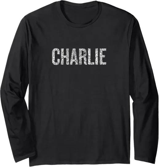 Discover Charlie Name Text - Kirk Charlie Name Long Sleeve T-Shirt