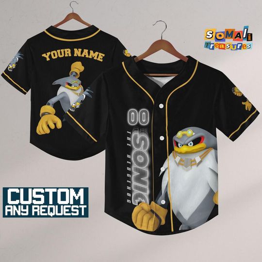 Discover Personalize Sonic Storm The Albatross Jersey Baseball, Sonic the Hedgehog Sports Tee, Gamer Gift Outfit