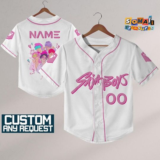 Discover Personalize KDM Saja Boys White , Custom Huntrix Girls Baseball, Mira Rumi Joey Shirt, Gift For Kpop Fan, Kpop Movie