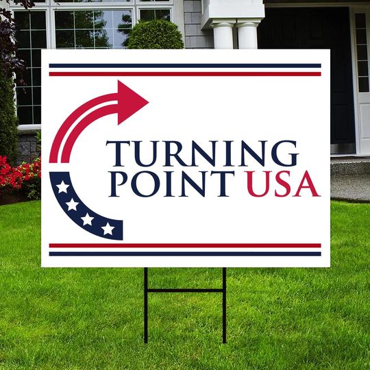 Turning Point USA Sign, Freedom RIP Charlie Kirk Sign, Justice For Charlie Kirk Yard Sign, A True Patriot Sign, Charlie Kirk Memorial Gifts