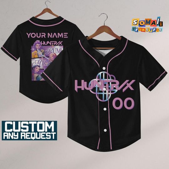 Discover Personalize KDM Huntrix , Custom Huntrix Girls Baseball, Mira Rumi Joey Shirt, Gift For Kpop Fan, Kpop Movie