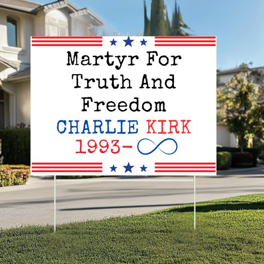 Discover Martyr For Truth And Freedom Sign, Political Yard Sign, Outdoor Decor