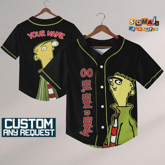Discover Personalize Cartoon Ed Innocent Jersey Baseball, Gift for kid Fans, Ed - Edd - Eddy Jersey, Family Jersey