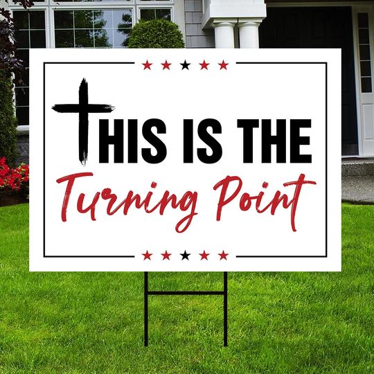 Discover This Is The Turning Point Yard Sign, Freedom Charlie Kirk Sign, Justice For Charlie Kirk Yard Sign, A True Patriot, Charlie Kirk Memorial