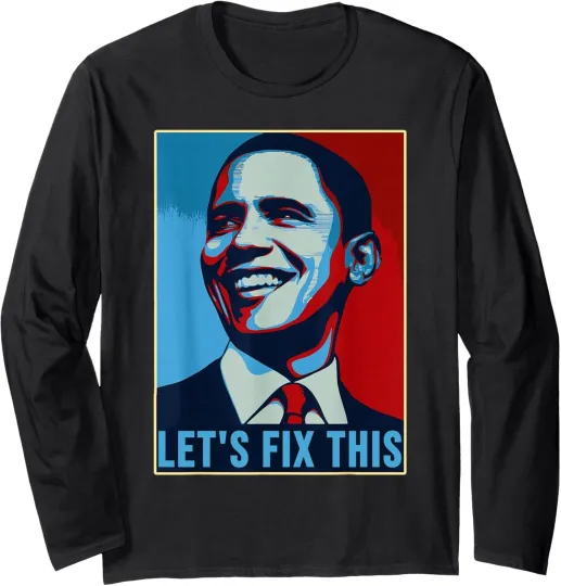 Discover President Barack Obama 2028 Portrait Long Sleeve T-Shirt